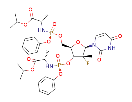 L-알라닌, N-[(S)-하이드록시페녹시포스피닐]-, 1-메틸에틸 에스테르, (P→3'),(P'→5')-디에스테르(2'R)-2'-데옥시-2' 포함) -플루오로-2'-메틸우리딘