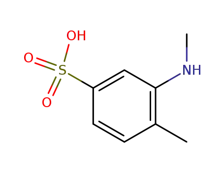 Molecular Structure of 14338-01-3 (2-(methylamino)toluene-4-sulphonic acid)