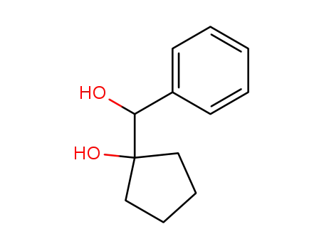Molecular Structure of 4176-76-5 (1-(hydroxy-phenyl-methyl)cyclopentan-1-ol)