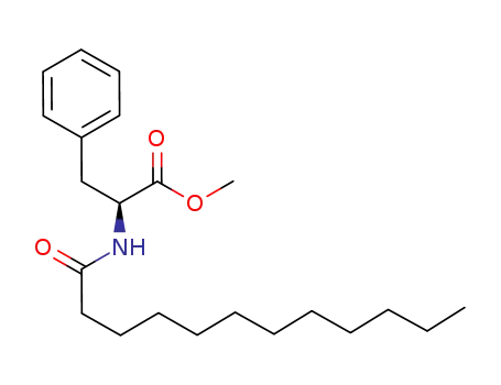 Molecular Structure of 122889-27-4 (N-n-dodecanoyl methyl (L)-phenylalaninate)