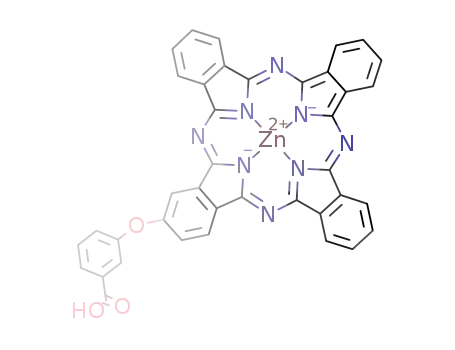 Molecular Structure of 1041187-54-5 (zinc(II) 3-(4-phenoxycarboxylic acid)phthalocyanine)