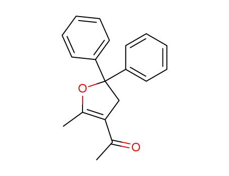 Molecular Structure of 102860-77-5 (Ethanone, 1-(4,5-dihydro-2-methyl-5,5-diphenyl-3-furanyl)-)