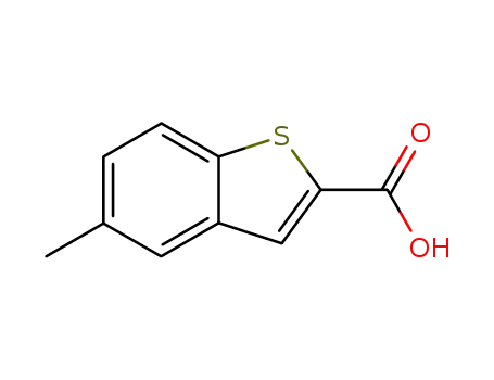 Molecular Structure of 1505-62-0 (5-METHYL-1-BENZOTHIOPHENE-2-CARBOXYLIC ACID)
