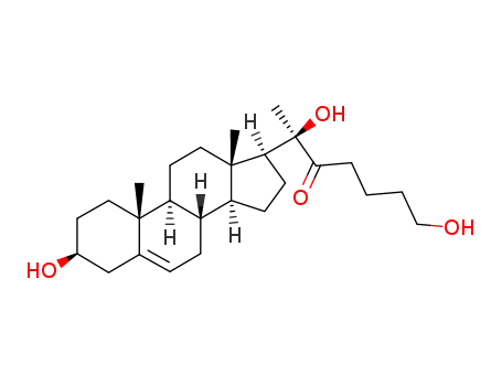 Molecular Structure of 136634-01-0 ((20R)-3β,20,26-trihydroxy-27-norcholest-5-en-22-one)