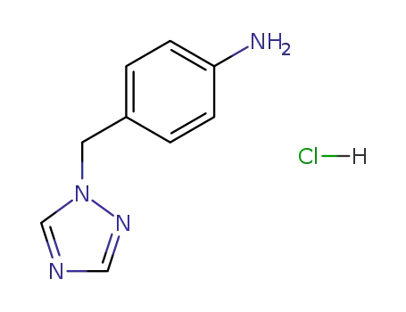 Molecular Structure of 144235-64-3 (4-(1H-1,2,4-Triazol-1-ylmethyl)benzenamine hydrochloride)