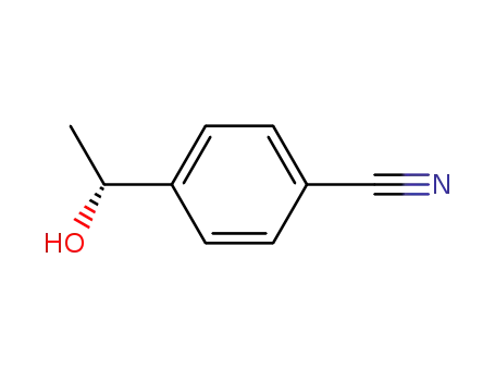 Molecular Structure of 101219-69-6 (Benzonitrile, 4-[(1R)-1-hydroxyethyl]- (9CI))