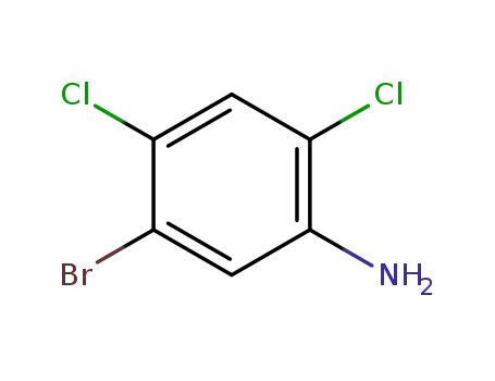 Molecular Structure of 258344-01-3 (Benzenamine, 5-bromo-2,4-dichloro-)