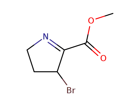 Molecular Structure of 72978-15-5 (2H-Pyrrole-5-carboxylic acid, 4-bromo-3,4-dihydro-, methyl ester)