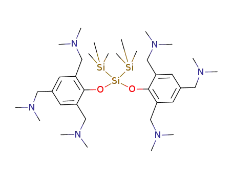 Molecular Structure of 394739-08-3 (bis[2,4,6-tris((dimethylamino)methyl)phenoxy]bis(trimethylsilyl)silane)