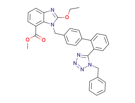 methyl 2-ethoxy-1-({2′-[1-(phenylmethyl)-1H-tetrazol-5-yl][1,1′-biphenyl]-4-yl}methyl)-1H-benzimidazole-7-carboxylate