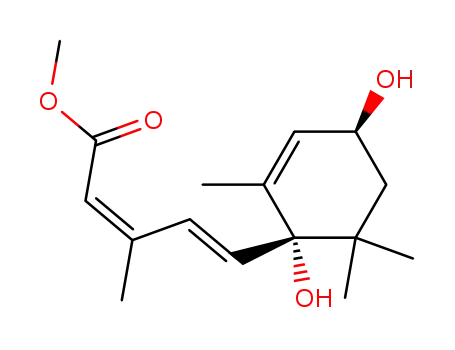 Methyl (2Z,4E)-5-[(1S,4S)-1,4-dihydroxy-2,6,6-trimethyl-2-cyclohexen-1-yl]-3-methyl-2,4-pentadienoate