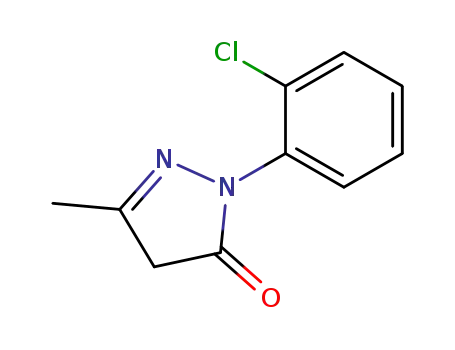 Molecular Structure of 14580-22-4 (1-(2-Chlorophenyl)-3-methyl-2-pyrazolin-5-one)