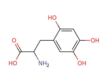 Molecular Structure of 23358-64-7 (2,4,5-Trihydroxyphenylalanine)