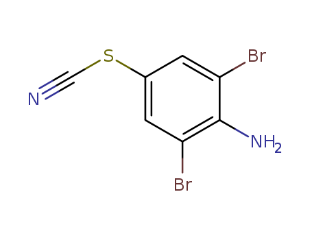 Molecular Structure of 14030-87-6 (Thiocyanic acid, 4-amino-3,5-dibromophenyl ester)