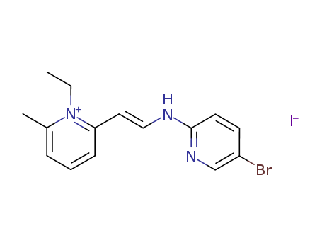 2-[2-[(5-bromo-2-pyridyl)amino]vinyl]-1-ethyl-6-methylpyridinium iodide