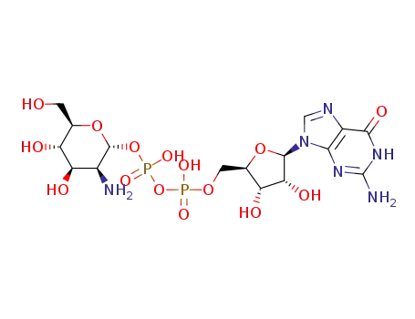 Molecular Structure of 1470066-91-1 (guanosine-5’-diphospho-2′′-amino-α-D-mannopyranosyl)