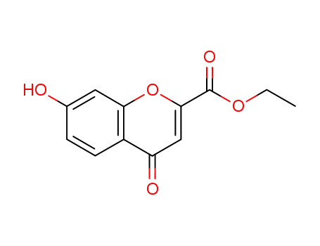Molecular Structure of 23866-72-0 (ETHYL 7-HYDROXY-4-OXO-4H-CHROMENE-2-CARBOXYLATE)