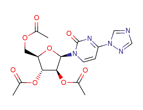 Molecular Structure of 82855-62-7 (4-(1,2,4-triazol-1-yl)-1-(2',3',5'-tri-O-acetyl-β-D-arabinofuranosyl)pyrimidine-2(1H)one)