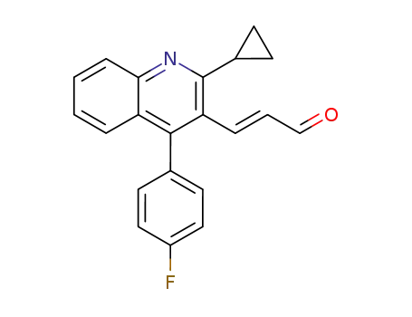 Molecular Structure of 121660-63-7 ((E)-3-[2-CYCLOPROPYL-4-(4-FLUOROPHENYL)-3-QUINOLYL]-ACROLEIN)