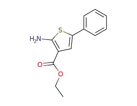 Molecular Structure of 4815-34-3 (Ethyl 2-amino-5-phenylthiophene-3-carboxylate)