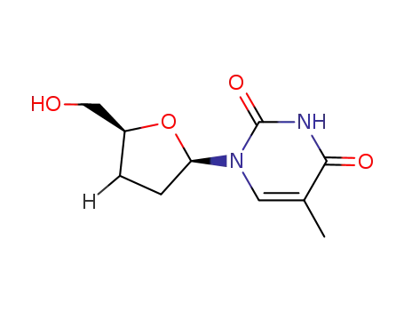 Molecular Structure of 3416-05-5 (2',3'-Dideoxythymidine)
