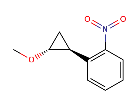 Molecular Structure of 90104-63-5 (Benzene, 1-(2-methoxycyclopropyl)-2-nitro-, trans-)