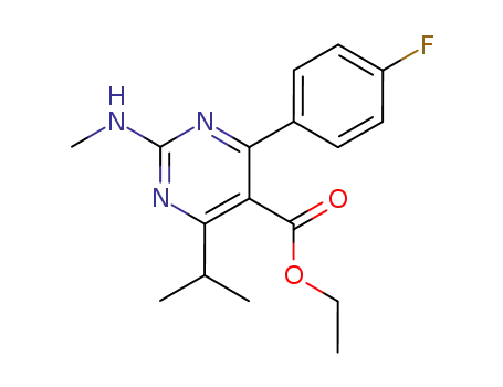 Molecular Structure of 147118-32-9 (5-ethoxycarbonyl-6-(4'-fluorophenyl)-4-isopropyl-2-(methylamino)pyrimidine)