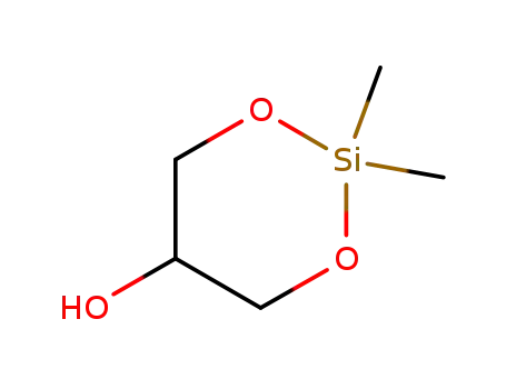 Molecular Structure of 14760-14-6 (2,2-dimethyl-1,3-dioxa-2-silacyclohexan-5-ol)