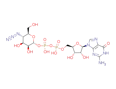 Molecular Structure of 1083060-64-3 (guanosine-5’-diphospho-4′′-azido-α-D-mannopyranosyl)
