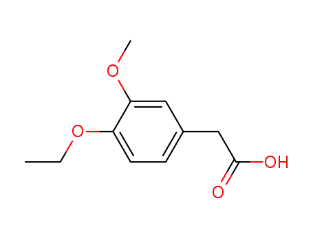 Molecular Structure of 120-13-8 (4-Ethoxy-3-methoxyphenylacetic acid)