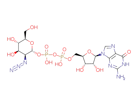 Molecular Structure of 1083060-65-4 (guanosine-5’-diphospho-2′′-azido-α-D-mannopyranosyl)