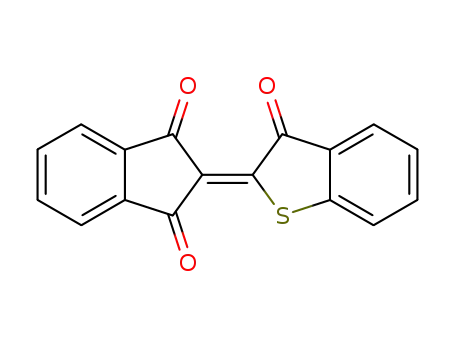 Molecular Structure of 412033-88-6 (2-(1,3-dioxo-indan-2-ylidene)-benzo[<i>b</i>]thiophen-3-one)