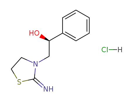 Molecular Structure of 112790-85-9 ((S)-3-(2'-hydroxy-2'-phenylethyl)-2-thiazolidinimine hydrochloride)