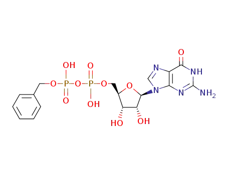 Molecular Structure of 109653-33-0 (<i>O</i><sup>5'</sup>-(2-benzyloxy-1,2-dihydroxy-diphosphoryl)-guanosine)