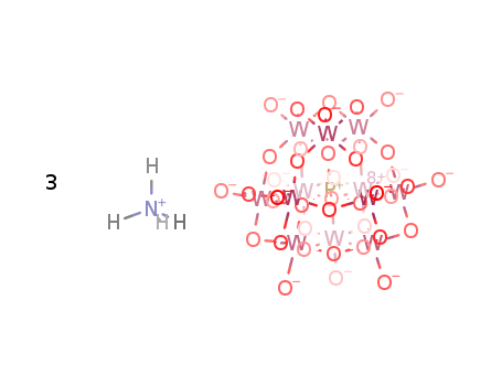 Molecular Structure of 12026-93-6 (Tungstate(3-),tetracosa-m-oxododecaoxo[m12-[phosphato(3-)-kO:kO:kO:kO':kO':kO':kO'':kO'':kO'':kO''':kO''':kO''']]dodeca-, ammonium (1:3))