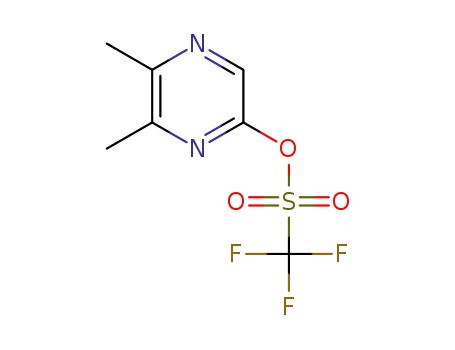 Molecular Structure of 1147535-04-3 (2,3-dimethyl-5-trifluoromethanesulfonyloxypyrazine)
