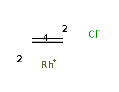 Molecular Structure of 12081-16-2 (Chlorobis(ethylene)rhodium (I) dimer)