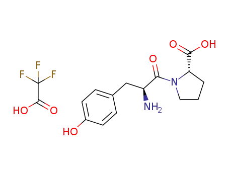 Molecular Structure of 51871-48-8 (L-Proline, 1-L-tyrosyl-, mono(trifluoroacetate) (salt))