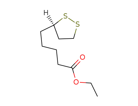 Molecular Structure of 104726-74-1 ([ethyl (5R)-5-(1,2-dithiolan-3yl)pentanoate])