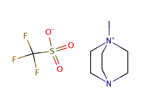 Molecular Structure of 140681-58-9 (4-methyl-1,4-diazoniabicyclo<2.2.2>octane ditriflate)