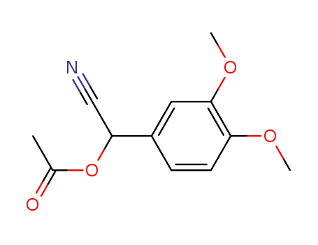 Molecular Structure of 13782-40-6 (acetoxy-(3,4-dimethoxy-phenyl)-acetonitrile)