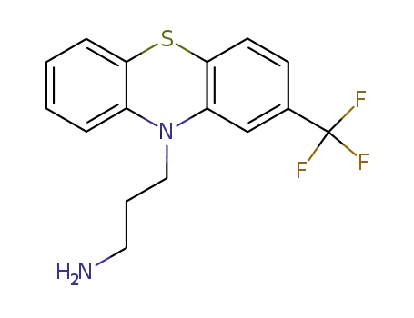 Molecular Structure of 2095-14-9 (3-(2-(trifluoromethyl)-10H-phenothiazin-10-yl)propan-1-amine)