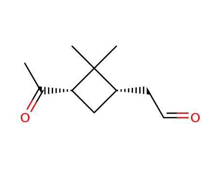 Molecular Structure of 71628-89-2 ((1S,3S)-3-acetyl-2,2-dimethylcyclobutaneacetaldehyde1,6-cyclodecanedione)