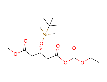 1-ETHOXYCARBONYL-5-METHYL-(3R)-3-TERT-BUTYL-DIMETHYLSILYLOXYPENTANEDIOATE