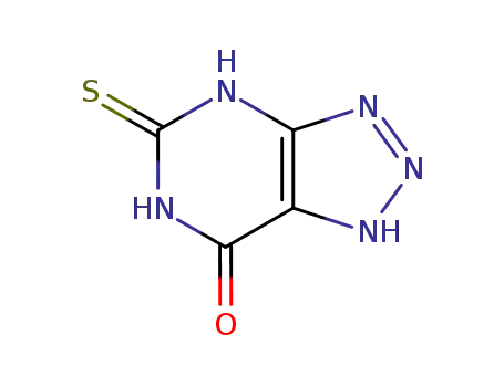 Molecular Structure of 31571-52-5 (1,4,5,6-tetrahydro-5-thioxo-7H-1,2,3-triazolo[4,5-d]pyrimidin-7-one)