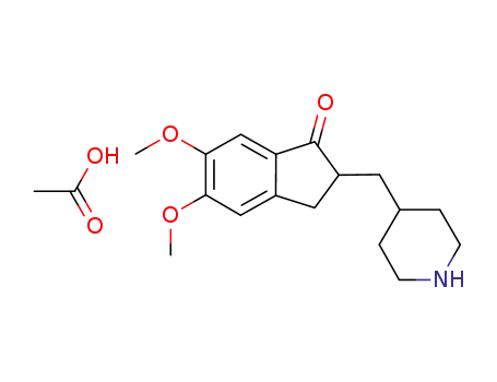Molecular Structure of 861675-47-0 (5,6-dimethoxy-2-(4-piperidinylmethyl)-indan-1-one acetate)