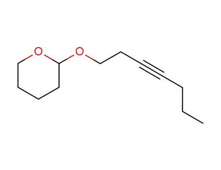 Molecular Structure of 104066-68-4 (2H-Pyran, 2-(3-heptynyloxy)tetrahydro-)