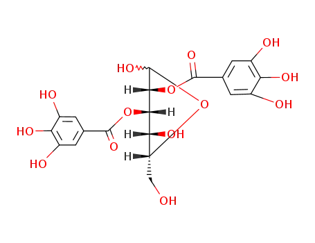 Molecular Structure of 96691-90-6 (2,3-di-O-galloyl-β-D-glucopyranose)