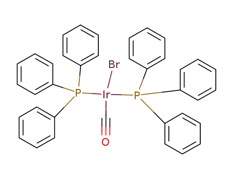 Molecular Structure of 14970-06-0 (bromocarbonylbis(triphenylphosphine)iridium)