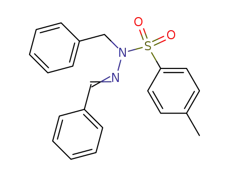 Molecular Structure of 18440-50-1 (Benzenesulfonic acid,4-methyl-, 1-(phenylmethyl)-2-(phenylmethylene)hydrazide)